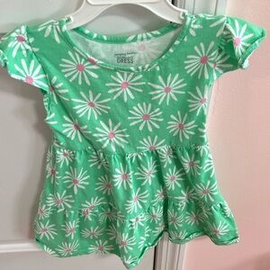 2T green floral dress
